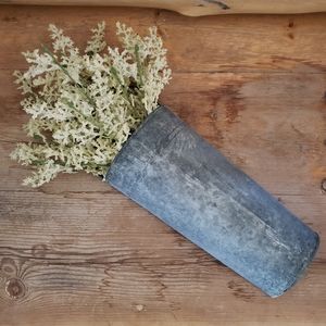 Metal Hanging Planter and Faux Flowers